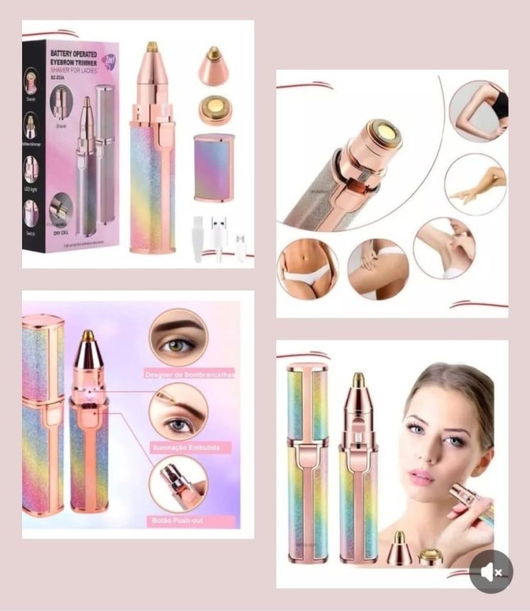 MINI DEPILADORA ELÉCTRICA 2 EN 1